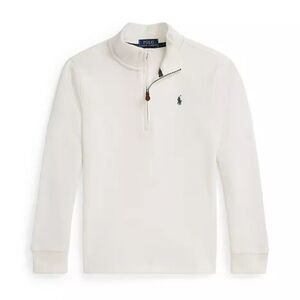 Polo Ralph Lauren White Kids Quarter-Zip Sweater Size 6